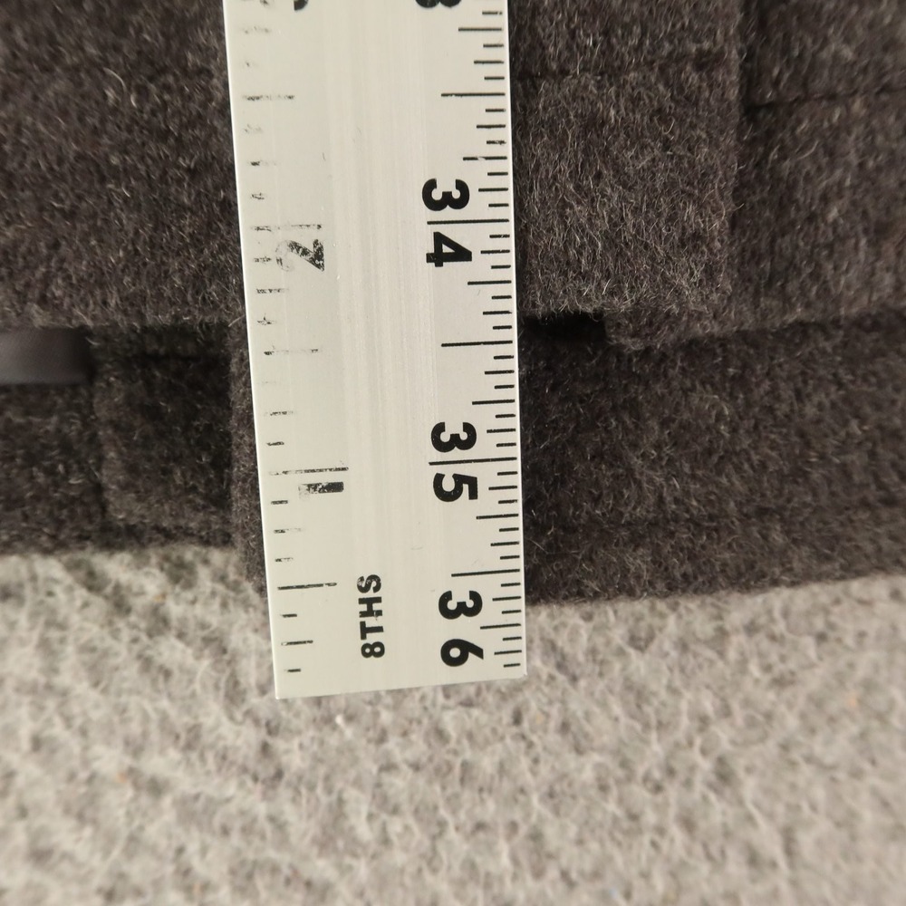 Claiborne Pea Coat Mens XL Gray Wool Blend Overcoat Flannel - Picture 11 of 11